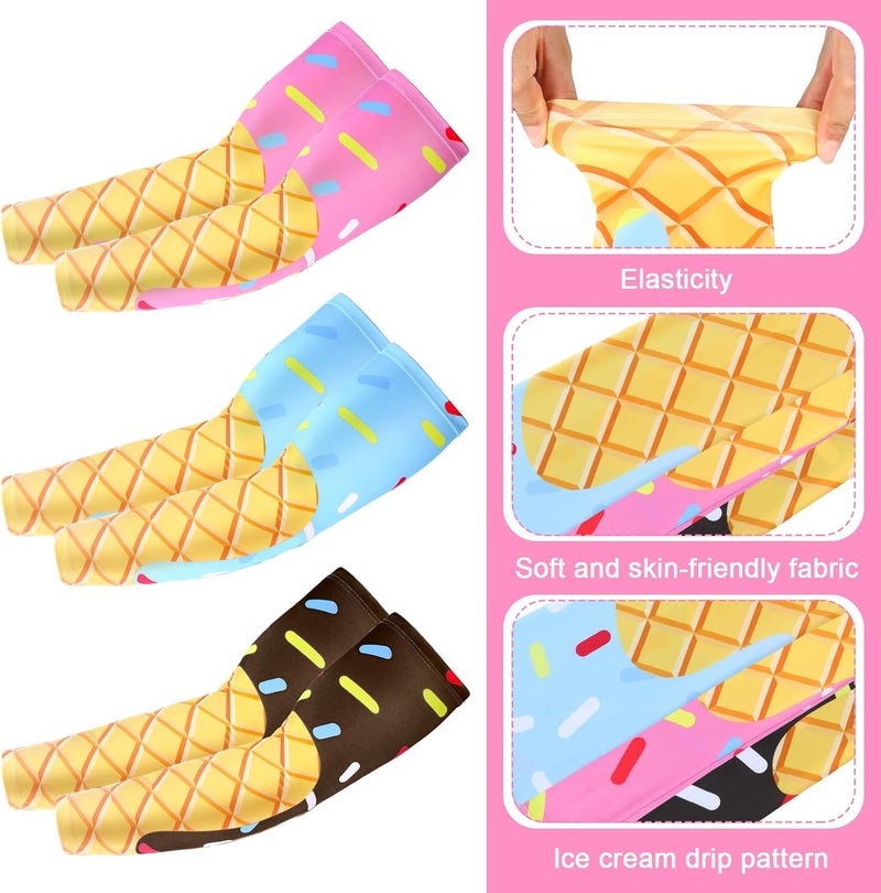Chicingyou 3 Set Baseball Ice Cream Drip Suit with Quick Dry Shorts & Sun Protection Ice Sleeves for 10-12 Years, Summer Sports Uniform Team Gift for Baseball Basketball Golf Outdoor Activities - Image 4
